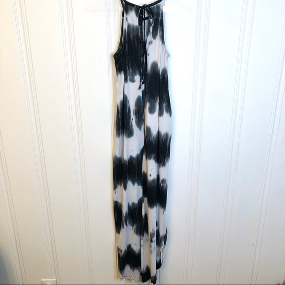 Black and white tie-dye maxi dress - Picture 3 of 5